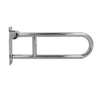 Asixxsix Flip Up Toilet Grab Bar, 23.6 Inch 90° Vertical Rotation Stainless Toilet Safety Rails with 440lb Load Bearing Foldable Wall Mount Handrails for Disabled Elderly Pregnant