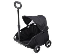 Asixxsix Foldable Pet Stroller, 4 Wheels Cat Dog Stroller with Sun Shades, Pet Strolling Cart Puppy Carrier for Small Dogs Cats, Lightweight Travel Carrier (Black)