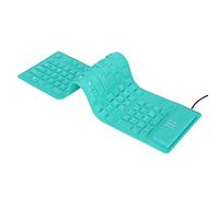 Asixxsix Foldable Silicone Keyboard, Dust proof Water Proof 108 Keys USB Wired Rollup Keyboard, Silent Typing Soft Touch for PC Notebook Laptop (Green)