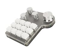 Asixxsix Gaming Keypad, 6 Key Programmable Macro Keypad Blue Switches RGB LED with USB C Bluetooth 2.4G Wireless for PC Computer
