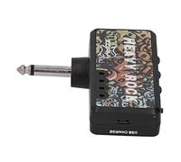 Asixxsix Guitar Headphone Amplifier Compact Lightweight Portable USB Charging for Musicians Material ABS Color As Shown in the Picture