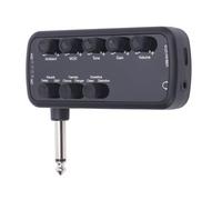 Asixxsix Guitar Headphone Amplifier, Electric Acoustic Overdrive Distortion with 5 Knobs Delay Reverb Chorus Tremolo Flanging Effects for OTG Recording AUX Practice USB Rechargeable