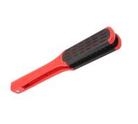 Asixxsix Hair Straightener Brush, V Shaped Long Lasting Spring Heat Resistant Anti Static Hair Straightener Comb, Straightening Brush With Hollow Vent Design For Women Men (Red)