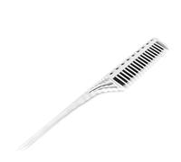 Asixxsix Hair Styling Hair Comb for Creating Various Styles, Long and Short Teeth Combination, Comfortable Handle, Salon Supplies (White)