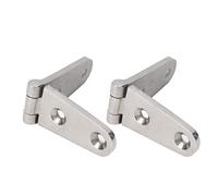 Asixxsix Heavy Duty Hinge, Pair 2 Inch Deck Door Hinge, Proof Strap, Marine Grade 316 Stainless Steel, Mirror Polished Finish (2 Holes: 103x27mm/4.06x1.06in)