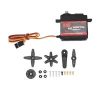 Asixxsix High Torque Servo, 2.1 X 1.6 X 1.8 Inch 25T Metal Gear Steering Servo Control Angle 180° Aluminum Alloy Digital Servo for 1/8 1/10 1/12 RC Car Robot DIY SCX10 (18KG)
