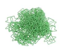 Asixxsix House Shaped Paper Clips, 100 Pcs Iron Wire Material Decorative Paper Clips, Fancy with Clear Storage Box for Office Home Real Estate Agents (Green)