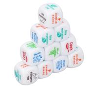 Asixxsix Housework Dice, Acrylic Material Vibrant Colors Design Couples Dice for Adults, Decision with Fair Chores Division for Families and Couples