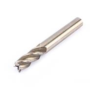 Asixxsix HSS CNC End Mill with Straight Shank and 4 Cutting Edges for CNC Data Processing Centers