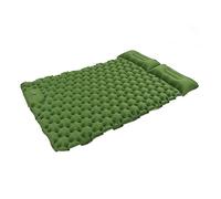 Asixxsix Inflatable Sleeping Pad, Self Inflating 2 Person Camping Mattress with Pillow Built in Foot Pump, Portable Camping Sleeping Mat, Compact Campings Pad for Travel Tent (Green)