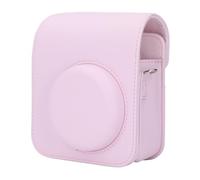 Asixxsix Instant Camera Case, PU Leather Bag Instant Camera Protective Case with and Removable Adjustable Shoulder Strap, Camera Carry Bag for Mini12 Instant Camera (Pink)