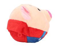 Asixxsix Interactive Dog Toys, USB Rechargeable Automatic Bouncing Giggle Ball Electronic Cartoon Pig Plush Sound Pet Bouncing Ball, Cute Squeaky Pig Dog Toy