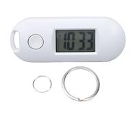 Asixxsix Keychain Pocket Watch, Digital Keychain Watch, Digital Electronic Watches LED Luminous Backpack Keyring for Kids Nurse Student Test Home Office Outdoor Use (White)