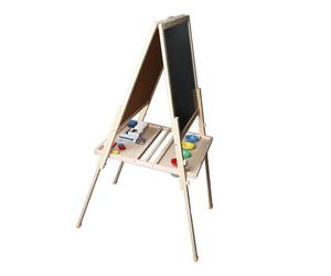 Asixxsix Kids Art Easel, Double Sided Magnetic Easel for Toddlers, Wooden Chalkboard Whiteboard with Erasable Surface Wall Hanging Design for Children Ages 2-13