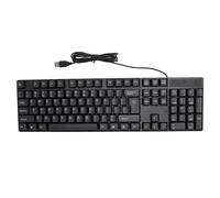 Asixxsix Language Keyboard, K1800 104 Keys 4.9ft Cable USB Wired Keyboard, Russian French English Spanish, Plug And Play, Ergonomic Gaming Keyboard for Desktop, Durable Material (English)