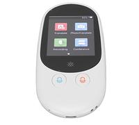 Asixxsix Language Translator, 2.4in Touch Screen Real Time Two Way Translation Device with Dual Noise Canceling Mic, Portable Voice Translator for Travel Business and Daily Use (White)
