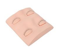 Asixxsix Lash Mannequin Head, 3D Simulated Face Washable Reusable PVC Soft Silicone Eyelash Extension Practice Head, Mannequin For Lash Extensions With 2 Pairs Replaceable Eyelids (Roseate)