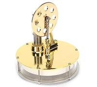 Asixxsix Low Temperature Stirling Engine, Steam Heat Educational Model Toy with Brass Aluminum Parts, for Physics Science Enthusiasts and Mechanical Learning