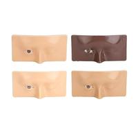 Asixxsix Makeup Practice Board, Skin Safe Soft Silicone Texture 3D Makeup Practice Face, Eye Face with Open Close Eyes Function Bracket Included for Beginners Eyebrow Lash