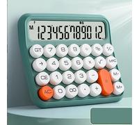 Asixxsix Mechanical Calculator, Removable Keycaps Auto Shutdown 12 Digit Desktop Calculator Basic Big Button for Home (#2)