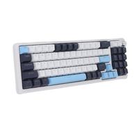 Asixxsix Mechanical Gaming Keyboard, 11 Dynamic RGB Lighting Wireless Mechanical Keyboard 75% Layout N Key Roll Over Backlit for MacOS Android, Light Up (Blue White Black)