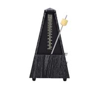 Asixxsix Mechanical Metronome, Solid Brass Movement with Clear Resonant Beats and 40 to 208 Bpm Tempo Range, Adjustable Accent Modes 0/2/3/4/6 for Piano Guitar Violin Zither (Ebony Grain)