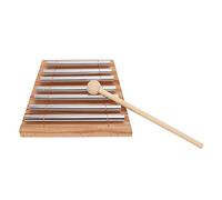 Asixxsix Meditation Chime, 7 Tone Wood Instrument Energy Chime with Mallet Mindfulness Hand, Classroom Bell Percussion Instrument for Prayer Yoga Eastern Energies Music