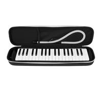 Asixxsix Melodica Instrument, 37 Key 3D EVA Hard Case Portable Melodica 2 Tone Keys Handheld with 2 Tubes Mouthpieces for Kids Adults (Black)