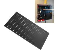 Asixxsix Metal Pegboard Wall Panels, 4 Pack Heavy Duty Steel Peg Board for Garage Tool Storage with Rails Hooks Shelves, for Home Office Workshop Organization, Black