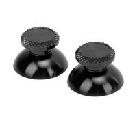 Asixxsix Metal Thumbstick Replacement, 2Pcs Aluminum Alloy Analog Grips Stick, Metal Joystick Thumbsticks with Textured for Handheld Game Console Controller (Black)