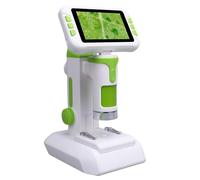 Asixxsix Microscope for Kids, 1080P HD 1600X Handheld Digital Miniscope with 4"Screen and LED Light, Portable Pocket Microscope Education Toys Gifts, Science Toy, Birthday Gifts Toy (Green)
