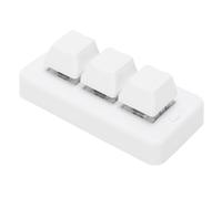 Asixxsix Mini 3-Key Cut Copy Paste Keyboard, Customizable Mechanical Keypad Gaming Keyboard Ergonomic Portable Gaming Mechanical for Working and, for Linux IOS (White)