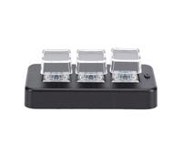 Asixxsix Mini 3 Key Keypad, Wired Customizable Mechanical Gaming Keyboard, Cut Copy Paste Keyboard for Office Work, Plug and Play (Black)