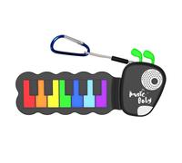 Asixxsix Mini Foldable Piano Keyboard, Roll Up Keyboard Playable Piano Keychain, Portable Finger Pad, Hanging on a Backpack & Play Anywhere, for Kids Adults Music Lovers