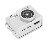Asixxsix Mini Keychain Camera, 1080P FHD Retro Digital Camera with 0.96 Inch Color Screen, 64GB Card, 4 Filters, LED Light, Type C Port, for Travel Study Recording (White)