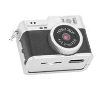 Asixxsix Mini Keychain Camera, 1080P FHD Retro Digital Camera with 0.96 Inch Color Screen, 64GB Card, 4 Filters, LED Light, Type C Port, for Travel Study Recording (Black)