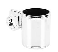 Asixxsix Motorcycle Cup Holder, Chrome Motorcycle Drink Holder, Universal and Waterproof, Aluminum Handlebar Mount, with 0.87-1.26 in Adjustable Clamp for Motorbike, Bicycle, ATV, Scooter