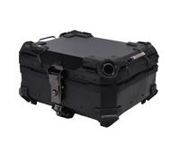 Asixxsix Motorcycle Top Case, 28L Aluminum Alloy Motorcycle Tail Box with Double Keys Secure Lock Waterproofing, Motorbike Trunk Luggage Case for Motorcycles with Luggage Racks