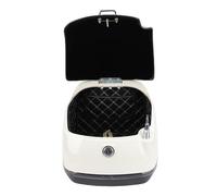 Asixxsix Motorcycle Top Case, 38L Lockable Tail Box Retro Design Scooter Trunk with Mounting Hardware and Keys for Electric Bikes Motorcycles (White + Black)