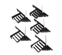 Asixxsix Multi Cable Staples, 25PCS Plastic Electrical Wire Stackers with Stainless Steel Nails for UF Non Metalic Coaxial Data CAT 5 Wires (Black)