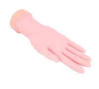 Asixxsix Nail Practice Hand, Flexible Bendable Reusable Washable Manicure Training Hand, Soft Rubber Mannequin with Embedded Nail Grooves for Art Practice