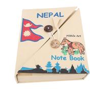 Asixxsix Nepali Hand Made Journal, Vintage Writing Notebook with Secure Buttons Closure and Lays Flat for Office School Home Travel Sketching Scrapbooking, 6x4 8 Inch 40 Pages