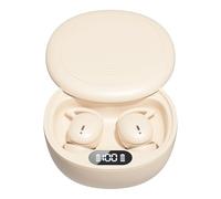 Asixxsix Noise Cancelling Earbuds, True Wireless Bluetooth 5.49 Earbuds Lightweight Comfortable Design with Extended Battery Life for Sports Workout and Sleep (Skin Color)