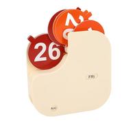 Asixxsix Perpetual Calendar, Mini Calendar Innovative Cheese Desktop Calendar, Stress Relief Calendar Ornament, Mini Desk Calendar for Home Office Kitchen Decor, 6.9 X 1.5 X 6.9in