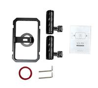 Asixxsix Phone Stabilizer, Dual Handle Magnetic Phone Cage with 4 Cold Shoes Smartphone Video Rig for Vlogging Filmmaking Accessories