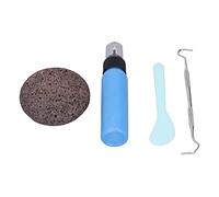 Asixxsix Pick And Peel Stone, Anxiety Relief Tool For ADHD OCD With Picking Stone Kit, Diy Picking Rock Kit With Latex Rubber Padding Hooks Included For Children Adults Stress Reduction (Blue Latex)