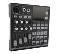 Asixxsix Podcast Equipment Bundle, Crisp Vocal Reproduction Audio Mixer Versatile Interface Versatile Input Output Interfaces Podcast Microphone Bundle for Live Streaming Singing