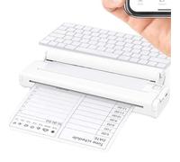 Asixxsix Portable Printer, Bluetooth Type C 8.5 X 11inch A4 Inkless Thermal Printer, Small Mobile Printer, Compatible with IOS, Android, Laptop for Office, Home, Car, Black (White)