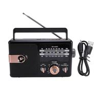 Asixxsix Portable Radio, Full Band AM FM SW Radio with Telescopic Antenna, Portable Shortwave Radios BT Speaker Music Player for Kitchen, Desk, Bedroom, Office and Outdoors (Black)