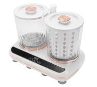 Asixxsix Portable Washing Machine, 2Lx2 Dual Tub Mini Washer Rechargeable Cordless Underwear Washing Machine for Socks Small Clothes with Detachable Drain Hose for Apartment